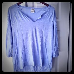PINK SKY BLUE V NECK